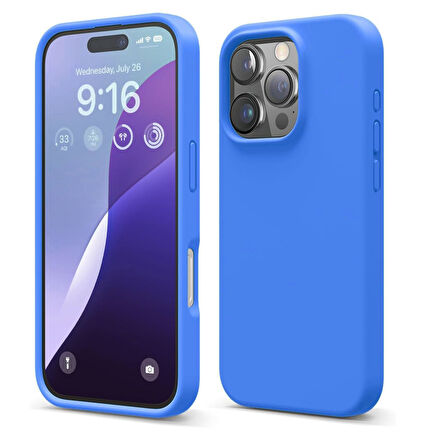 Apple iPhone 16 Pro Max ile Uyumlu Telefon Kılıfı Kadife Iç Yüzey Soft Tasarım Lansman Kılıf