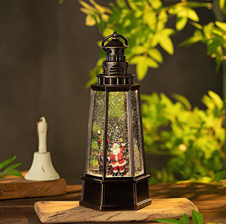 Yılbaşı Temalı Işıklı Müzikli Kar Küresi Model 5 