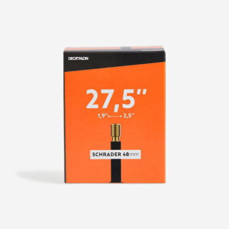 27,5 × 1,9/2,5 - 48 mm İç Lastik Schrader Valf Uyumlu