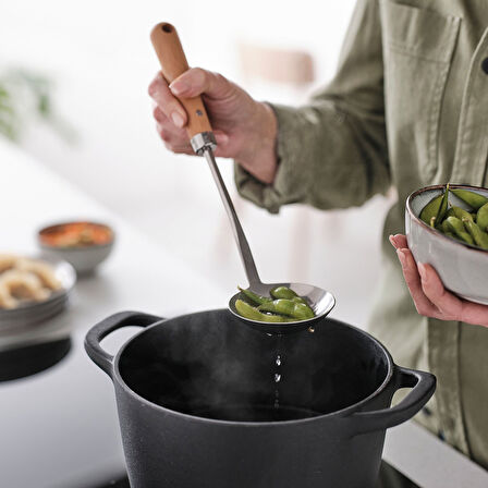 Kevgir, paslanmaz çelik-kayın, 32 cm