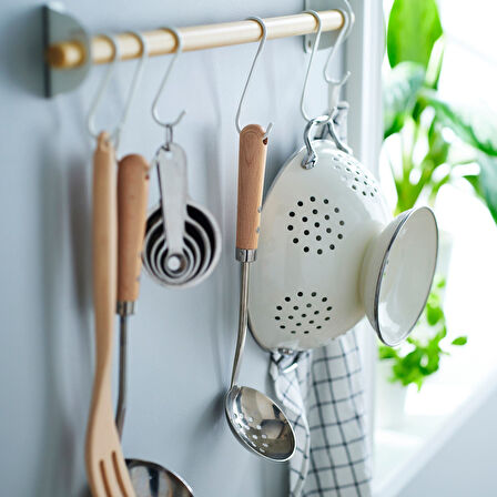 Kevgir, paslanmaz çelik-kayın, 32 cm