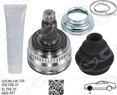 AKS KAFASI DIŞ SAĞ/SOL BMW E81 E87 E90 E91 E92 Z4 E89 126MM 33217547075 33217547076