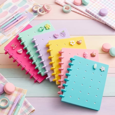 BakGelAl Crotus Çok Renkli Delikli Diskli Defter 