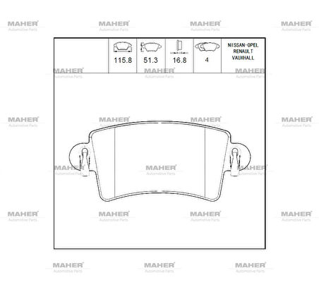 FREN BALATA MASTER 2 2003-2010 / MOVANO A 2003-2010 ARKA 7701206763