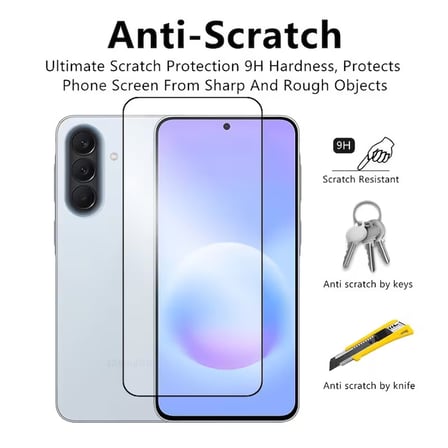Samsung Galaxy A37 5G ile Uyumlu Ekran Koruyucu Şeffaf Temperli Kırılmaz Cam Ekran Koruyucu
