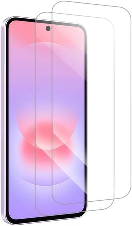 Samsung Galaxy A37 5G ile Uyumlu Ekran Koruyucu Şeffaf Temperli Kırılmaz Cam Ekran Koruyucu 2 Adet