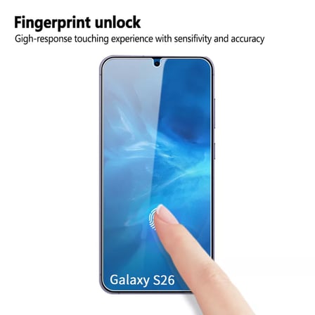 Samsung Galaxy S26 ile Uyumlu Ekran Koruyucu Şeffaf Temperli Kırılmaz Cam Ekran Koruyucu