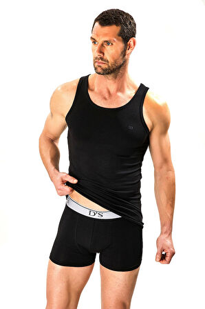 D'S Damat 300 Erkek Atlet Ve Boxer Takım - Siyah - XXL