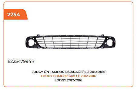ÖN TAMPON IZGARASI SİSLİ LODGY 2012-2016 622547994R (2 ADET)