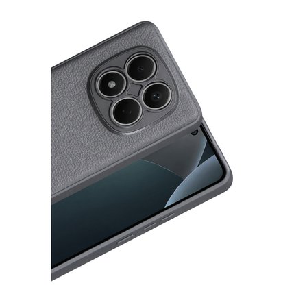 Xiaomi Redmi Note 15 Uyumlu Deri Dokulu Yumuşak Silikon Telefon Kılıfı Kapak
