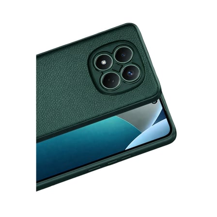 Xiaomi Poco M8 5G Uyumlu Deri Dokulu Yumuşak Silikon Telefon Kılıfı Kapak
