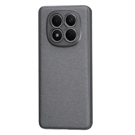 Xiaomi Redmi Note 15 Pro 5G Uyumlu Deri Dokulu Yumuşak Silikon Telefon Kılıfı Kapak