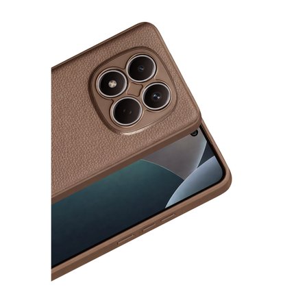 Xiaomi Redmi Note 15 Pro 5G Uyumlu Deri Dokulu Yumuşak Silikon Telefon Kılıfı Kapak