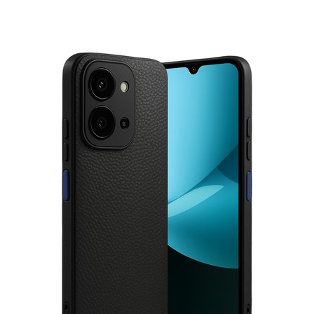 Xiaomi Redmi 15C 4G Uyumlu Deri Dokulu Yumuşak Silikon Telefon Kılıfı Kapak