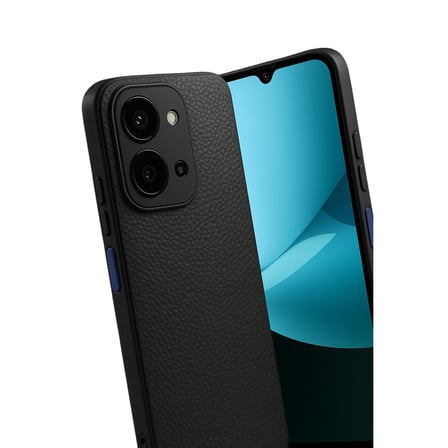 Xiaomi Redmi 15C 4G Uyumlu Deri Dokulu Yumuşak Silikon Telefon Kılıfı Kapak