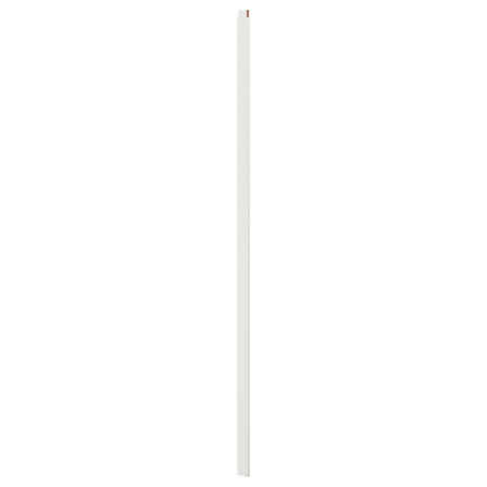 Gömme dolap için durdurma çubuğu, beyaz, 240x7x1.8 cm, 2 parça