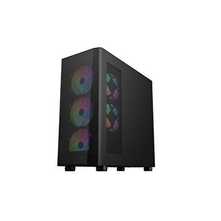 1ST PLAYER FD5-M SİYAH 600W 80+ ARGB 4X12CM FAN TEMPERLİ CAM MESH USB 3.0 M-ATX KASA