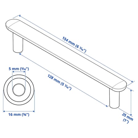 Kulp, bronz, 154 mm, 2 adet