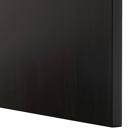 Tv sehpası, venge-siyah-kahverengi-şeffaf cam, 180x42x39 cm, LAPPVIKEN/SINDVIK, fren raylı