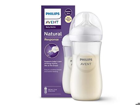 Philips Avent Natural Response PP Biberon 3 Ay+ 330ml SCY906/01