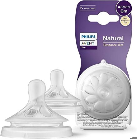 Philips Avent Natural Response 2'li Biberon Emziği, 1 Numara, 0 Ay+