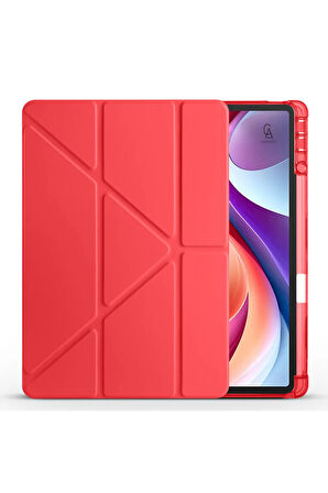 Lenovo Tab K11 TB-330FU 11 Inç Uyumlu Tri Fold Kalemlikli Tablet Kılıfı Ekran Koruyucu Kalem Seti