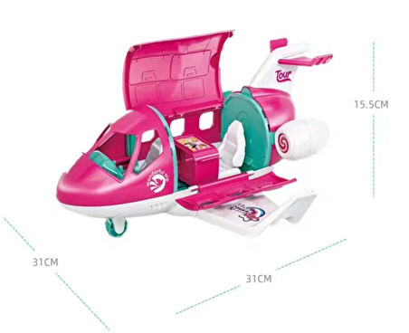 Pasifik Pembe Aksesuarlı Uçak 9045-11