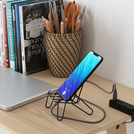 Telefon/tablet standı, siyah