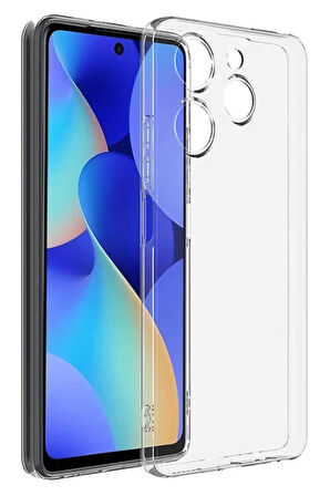 General Mobile Gm Era 50 ile Uyumlu Kılıf Şeffaf Kamera Korumalı Esnek Silikon Telefon Kılıfı Kapak