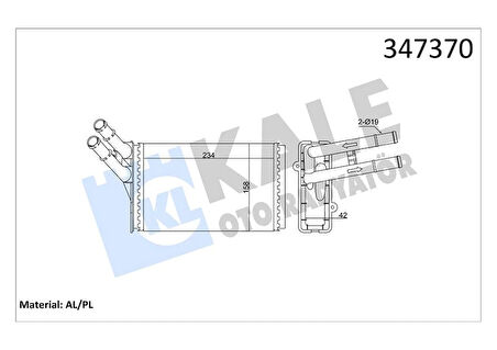 KALORİFER RADYATÖRÜ PASSAT A4 SUPERB 97-00 8D1819030B 8D1819031A 8D1819031B