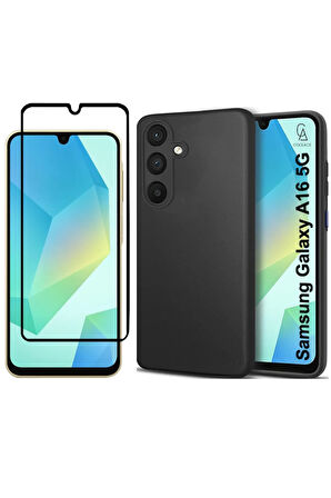 Samsung Galaxy A16 5G ile Uyumlu Telefon Kılıfı ve 5d Tam Kaplayan Cam Ekran Koruyucu 