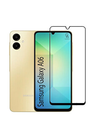 Samsung Galaxy A06 ile Uyumlu Telefon Kılıfı ve Tam Kaplayan Seramik Ekran Koruyucu 