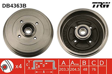 ARKA FREN KAMPANASI RULMANLI ABS SENSÖRLÜ RENAULT CLIO 3 2005 MODUS 2004 432021782R 8200276843