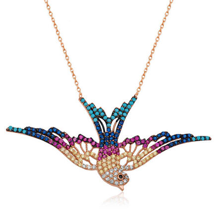 Gümüş Kırlangıç Kadın Kolye