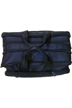 Kingstone 2076 Özel Üretim Büyük Boy Körüklü Evrak Laptop Çantası Siyah