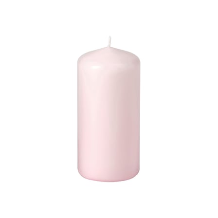 Blok mum, açık pembe, 14 cm, 40 saat