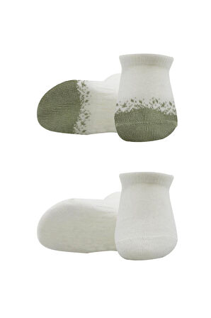 Bistyle 2'Li Penye Sneakers Çorap BS20105 Nil Ekru