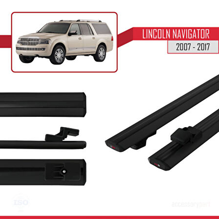Lincoln Navigator 2007-2017 Arası ile Uyumlu BASIC Model Ara Atkı Tavan Barı Siyah 2 Adet