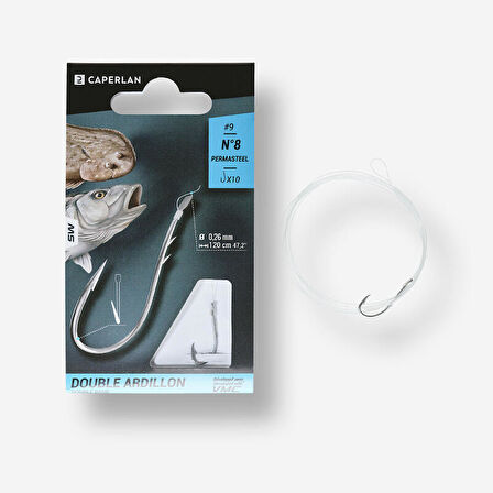 Hazır Bağlı Olta İğnesi - Deniz Balıkçılığı - SN Double Barbe - 6