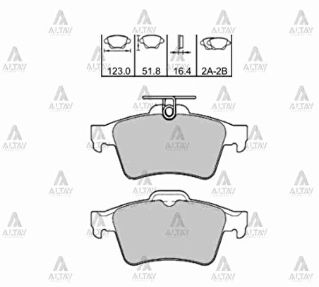 FREN BALATA / MAZDA 3 2003-2011 / PRIMERA 2003 / C5 / C-MAX / FOCUS 2011-2015 / VECTRA C / S-40 / / GRAND C-MAX 2011 / C-70 / TRANSIT CONNECT 2013 DİSK ARKA 2T1J2M008AA