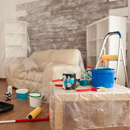 Miracle Omni®  Boya Badana Eşya Koruma Hışır Örtüsü 180cm x 15 mt Yapışkanlı Hışır Örtü