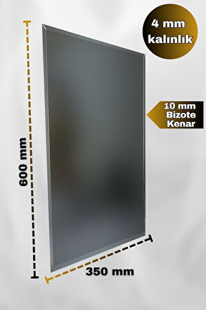 Akari Modern Füme Renk Ayna 35x60 – Bizoteli Çerçevesiz Dekoratif Model