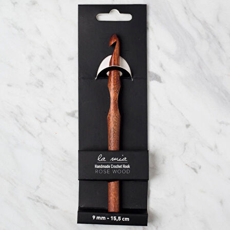 La Mia Rosewood 9 mm 15.5 cm Ahşap Yün Tığ