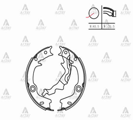 FREN BALATA EL ACCENT 2006-2011 ERA / RIO 2006-2011 PABUÇ 58350 1GA00