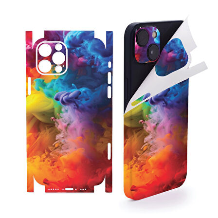 Apple İphone 17 için full kaplama koruma sticker kılıfsız kullanım çizilme önleyici BULUTLAR