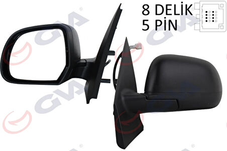 DIŞ DİKİZ AYNASI SOL DOKKER-LODGY 2012 ELEKTRİKLİ ISITMALI KONVEKS 5 FİŞ VM-6803EHL 963025005R