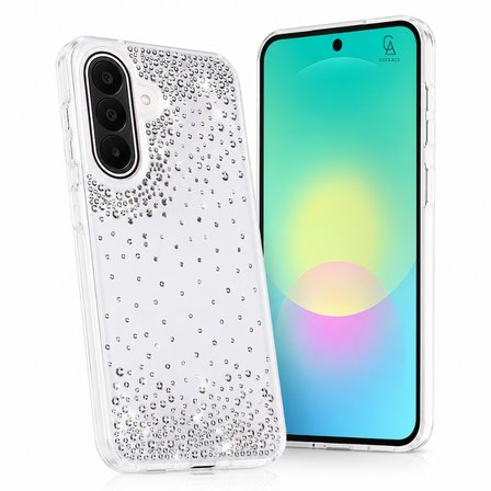 Samsung Galaxy A27 Uyumlu Kılıf Damla Taşlı Parlak Kadın Telefon Kılıfı Kapak