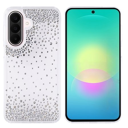 Samsung Galaxy A27 Uyumlu Kılıf Damla Taşlı Parlak Kadın Telefon Kılıfı Kapak