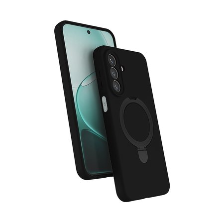 Samsung Galaxy A27 Uyumlu Kılıf M-Safe Özellikli Yüzük Standlı Telefon Kılıfı Kapak