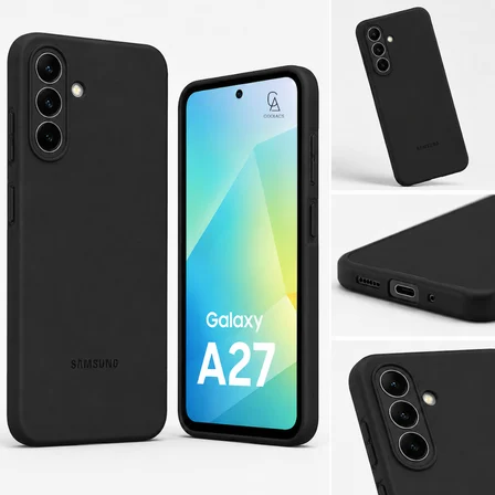 Samsung Galaxy A27 Uyumlu Kılıf Esnek Silikon Telefon Kılıfı ve Temperli Cam Ekran Koruyucu